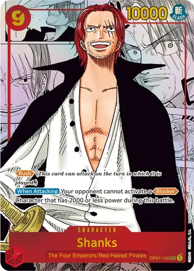 Shanks Parallel Manga Alternate Art OP01-120 One Piece card