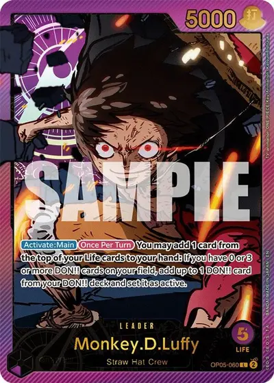 Monkey D. Luffy OP05-060 SP OP05-060 One Piece card