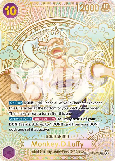 Monkey D. Luffy 119 SP Gold OP05-119 One Piece card