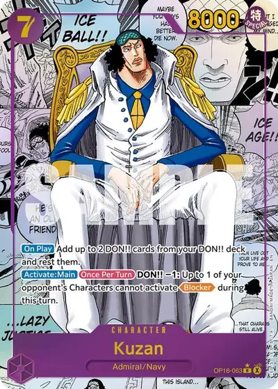Kuzan (Manga) OP16-063 One Piece card