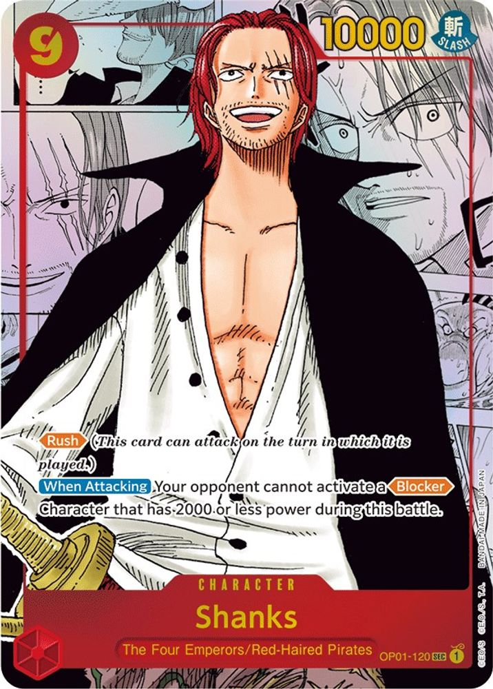 Shanks Parallel Manga Alternate Art 일판 카드