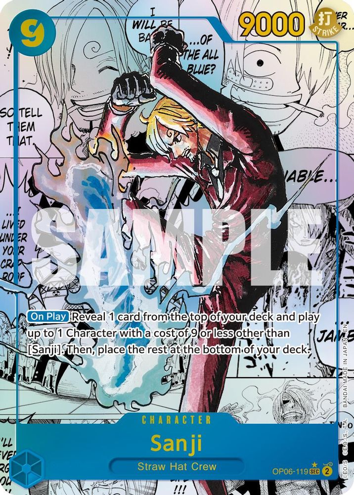 Sanji OP06 119 Manga 일판 카드