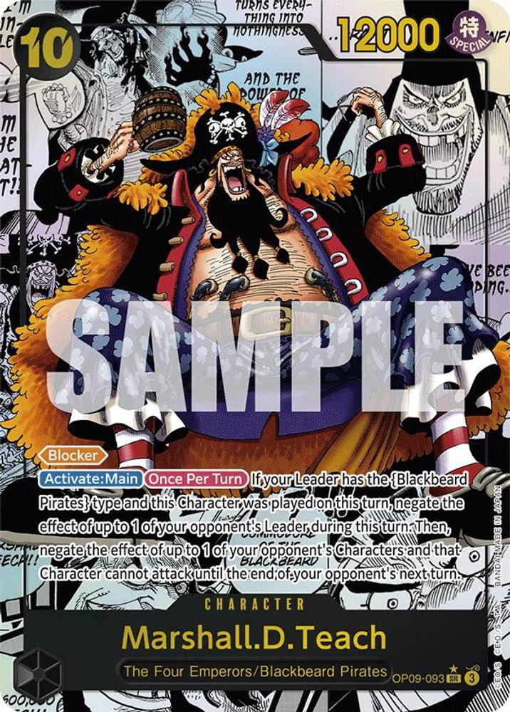 Marshall D. Teach 093 Manga OP09-093 One Piece card