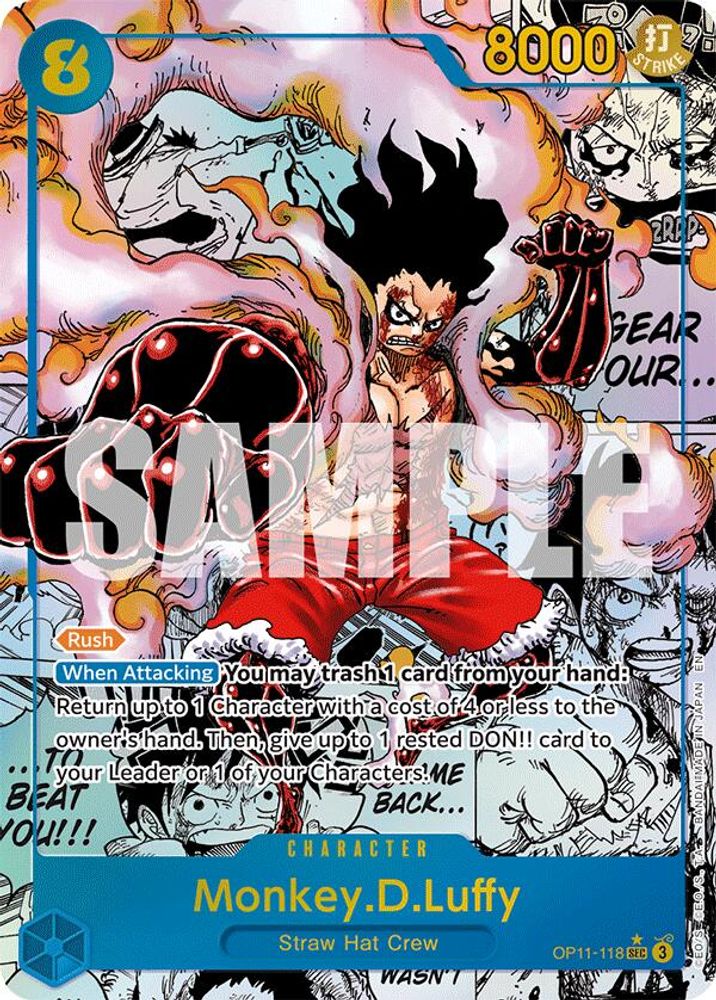 Monkey D. Luffy 118 Manga 일판 카드