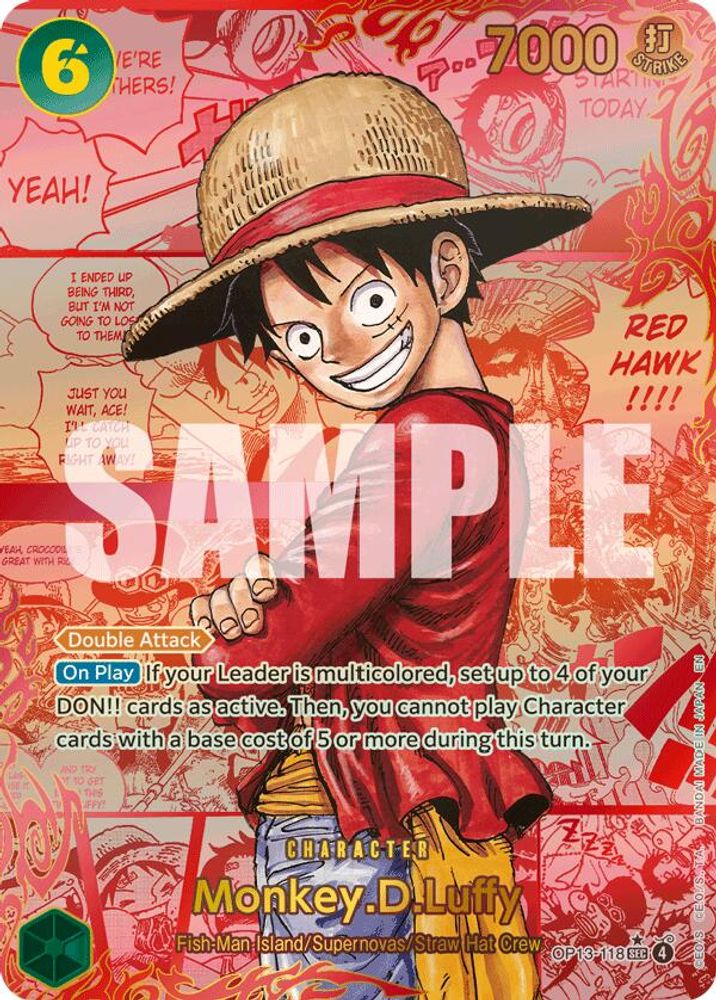 Monkey D. Luffy 118 Red Manga Alternate Art