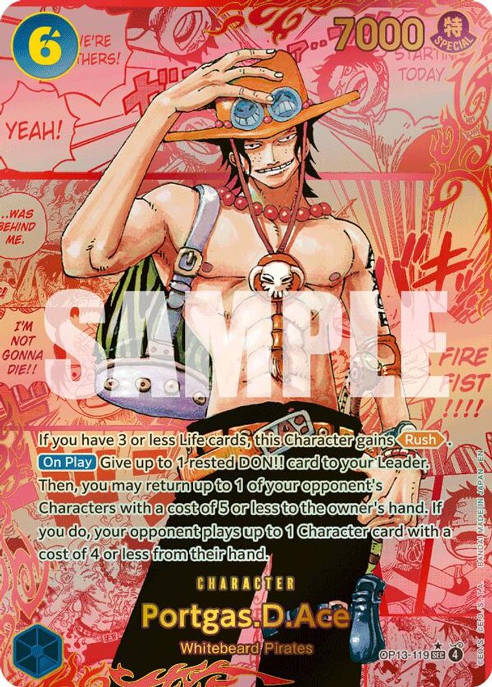 Portgas D. Ace 119 Red Manga Alternate Art